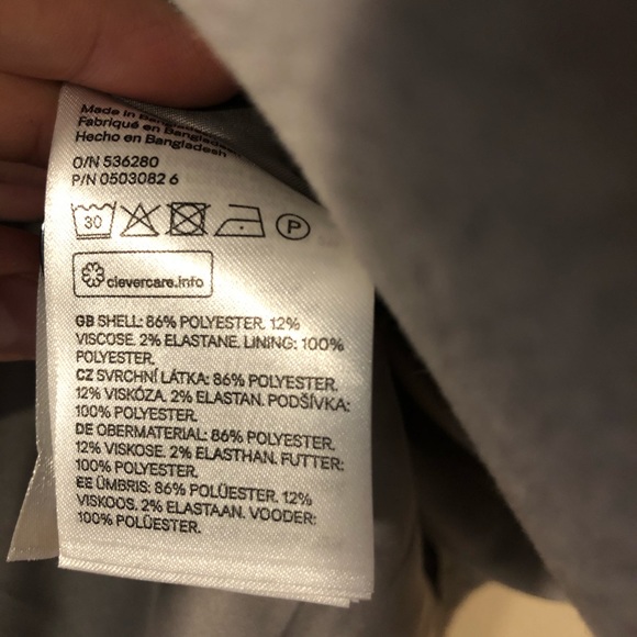 H&M Grey Peacoat Jacket - 4 - Picture 5 of 6